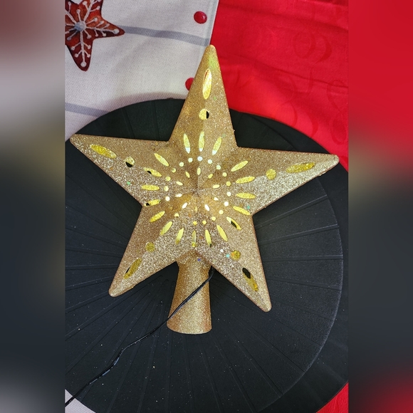 Projector Led Tree Top Star-Glittery Gold - Picture 4 of 8